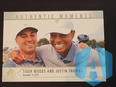 2021 SP Authentic Moments Tiger Woods Justin Thomas #68 Rookie RC